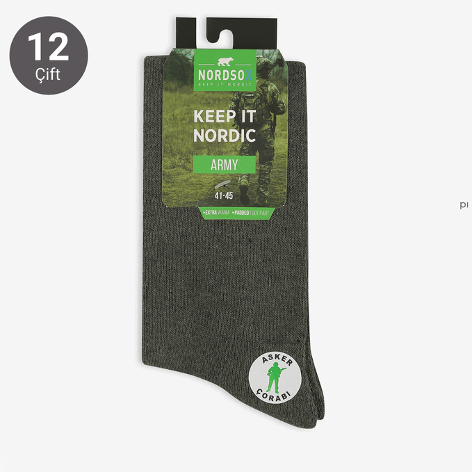 Wholesale 12-Pack Soldier Socks Khaki